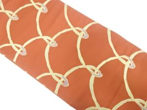 変わり青海波模様織り出し　袋帯